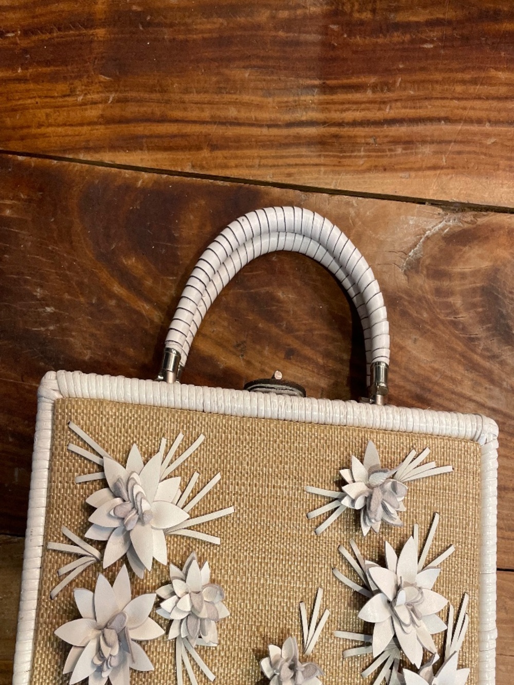 Patricia Nash Lamezie Wicker + White Basket Purse SPRING WICKER COLLECTION/NEW